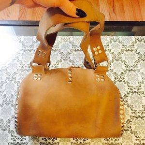 One of a kind Distressed studded leather bag